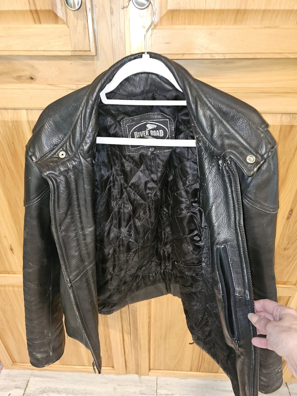 Men's Black Leather Biker Jacket